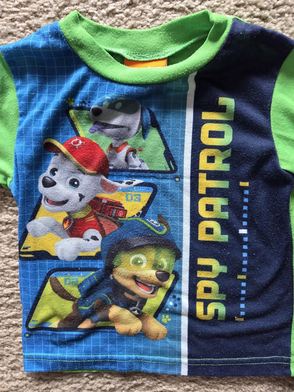 Nickelodeon Toddler Boys 'Spy Patrol' Pajama Top - Blue & Green Size 3T